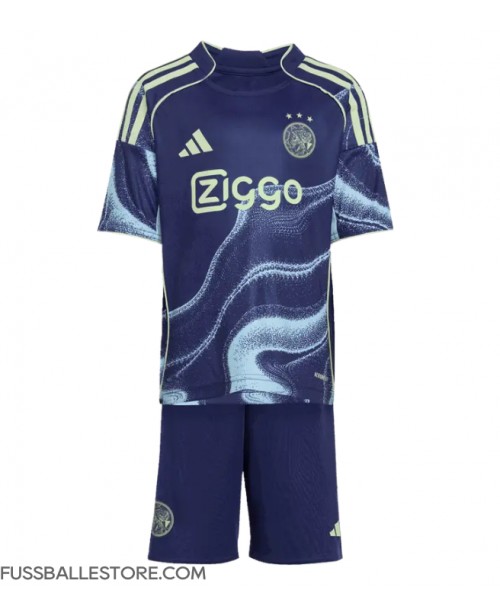 Günstige Ajax Raul Moro #7 Auswärts Trikotsatzt Kinder 2025-26 Kurzarm (+ Kurze Hosen)